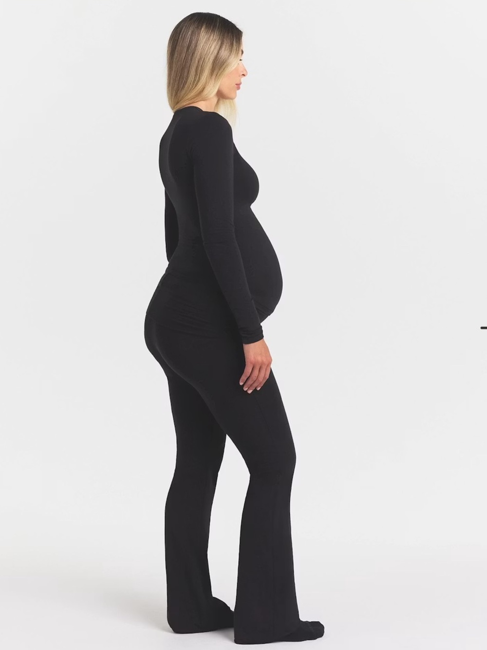 NWT SKIMS COTTON JERSEY MATERNITY FOLDOVER PANT in size Small - Picture 4 of 7
